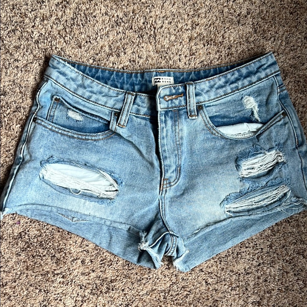 Billabong Blue Cut-Off Jean Shorts